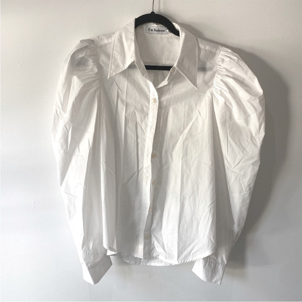 Puff Sleeve Button Down Blouse